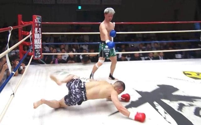 「やばい倒れ方」空手仕込みの“戦慄”左ハイ 前のめりKOに騒然 「糸が切れた人形のよう」の声も
