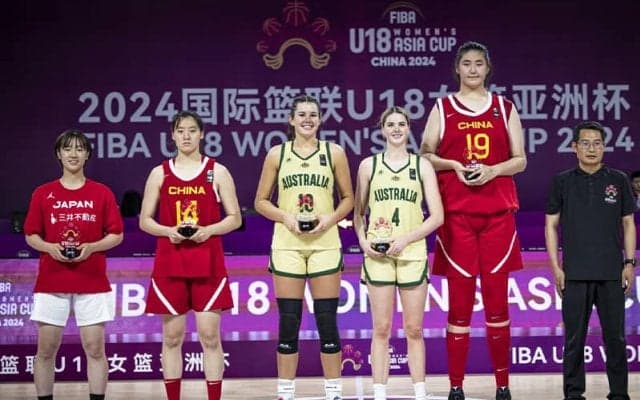 U18女子アジアカップは豪州の優勝で閉幕…田中こころがオールスター5を受賞、MVPは220センチC