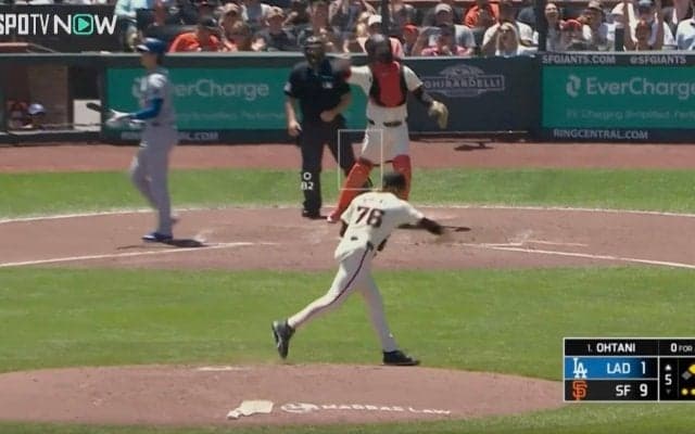 球場騒然！アイツは一体、何者だ…！？ 大谷翔平から奪三振　相手投手のリアクションがヤバすぎると話題に「やりすぎだろw」「度胸あるな」