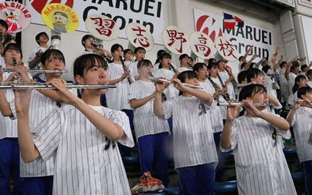 雨のZOZOマリンに響いた「歓喜のテーマ」　選手を後押し…習志野高が奏でた“美爆音”