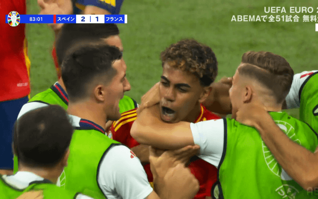 スペイン代表が12年ぶりのEURO決勝進出！ 16歳ヤマルのスーパーゴールなどでエンバペ擁するフランス代表に逆転勝利
