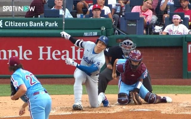 大谷翔平、5試合ぶり無安打でメジャー通算200号はおあずけ 不可解判定に泣く場面も…チームはフィリーズに完敗でスイープ喫し4連敗