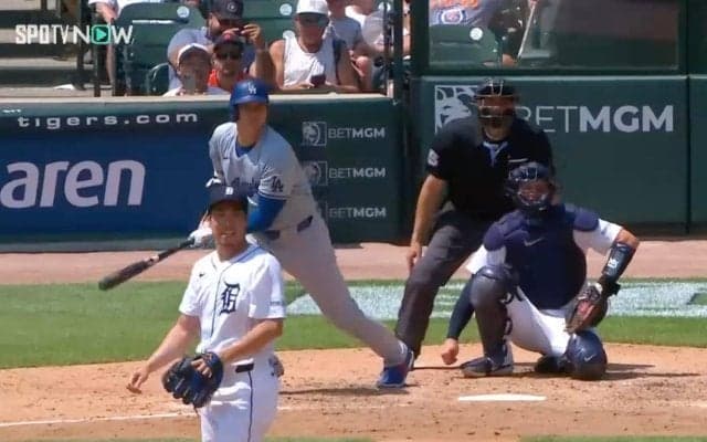 大谷翔平、弾丸ヒットでマエケンが苦笑、相手ショートはグラブ叩いて“諦めリアクション”の一部始終「これはしゃあない」「エグい打球」