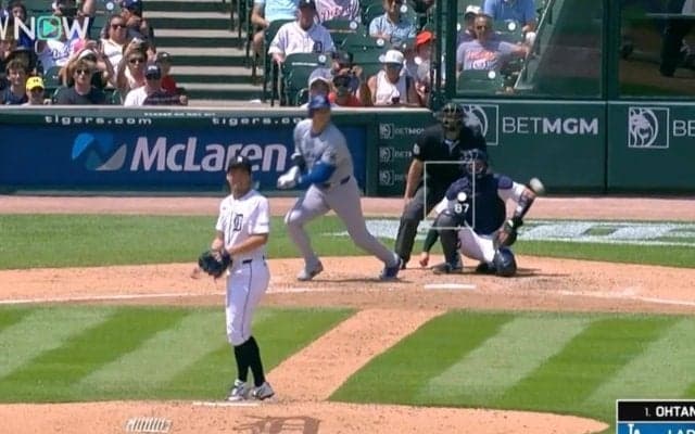 あの動きは一体、なんだ…！？ 大谷翔平、野手を襲った“打球”がヤバすぎる　前田健太から打ったヒットにファン騒然「かなり変化したな」「魔打球w」