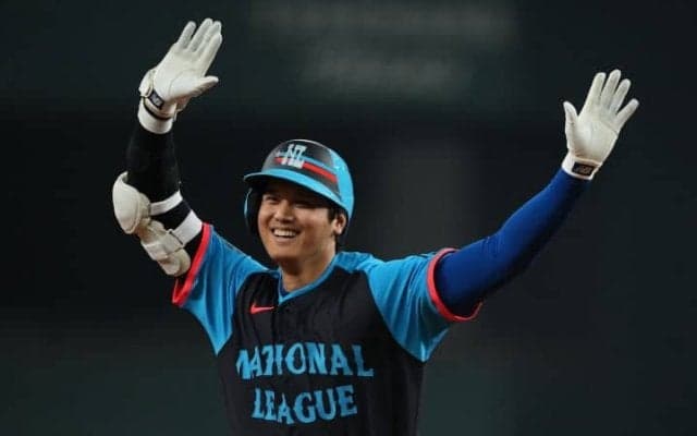 「もうどう反応していいか」大谷翔平の一発に同僚フリーマンも歓喜！球宴で魅せた“スーパーヒーロー”のようなプレーと笑顔