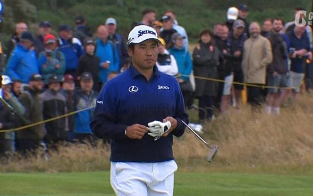 【動画】松山英樹は82位　出だしからポットバンカーにつかまるもナイスアウトで沸かせる