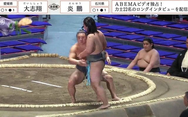 炎鵬、衝撃の“秒”決着 「ほんと美しいわ」「優しい寄り切り」ファンうっとり