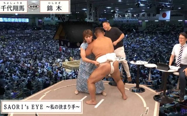 「放送事故」「死んじゃうw」吉田沙保里が相撲芸人を…ファン騒然の異常事態 「すごい音した」“霊長類最強女子”の実力が健在だった瞬間