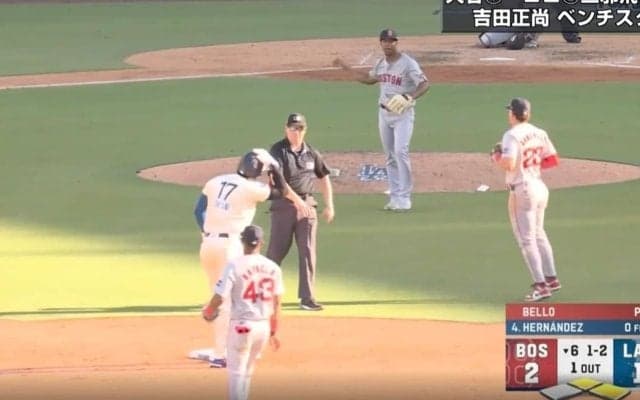 投手がブチギレ！ 大谷翔平、“イライラ走塁”がヤバすぎる　一瞬の動きで様子がおかしくなる「イラついてるw」「リードオフマンすぎ」