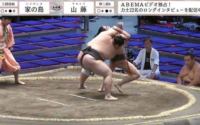 バキバキ“細マッチョ”力士、衝撃の反り技に館内どよめき「どんな反り方よw」「細い宇良」ファン興奮