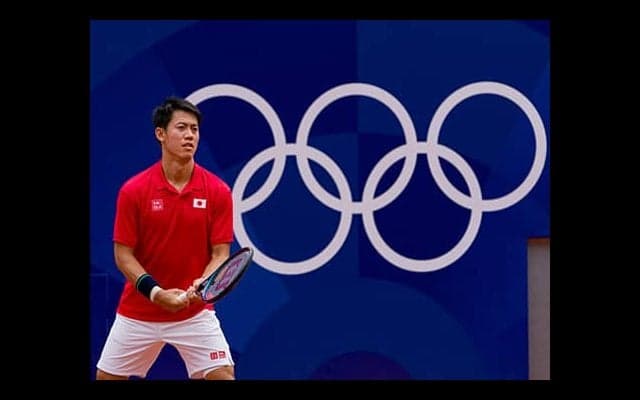錦織圭 パリ五輪会場で練習