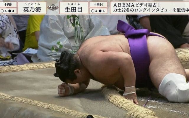 人気力士“無念”のアクションと観客のため息が“完全シンクロ”「泣いてる」「叫んでいる」「希望は捨てるな」エールも