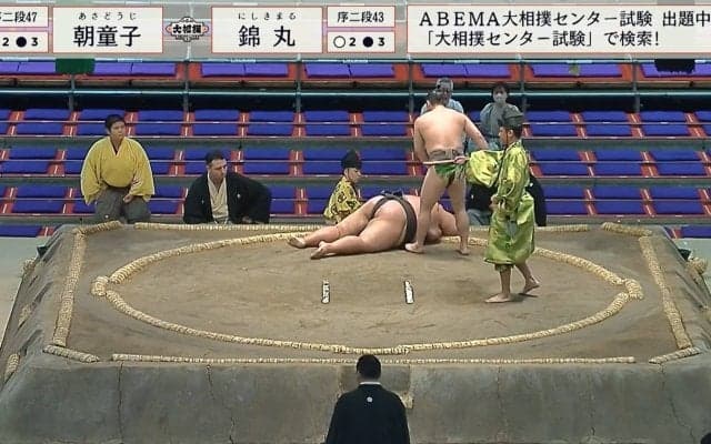 「起き上がれるか？」87キロ小兵力士、202キロの超巨漢を土俵に叩きつける 豪快白星に館内ざわめき
