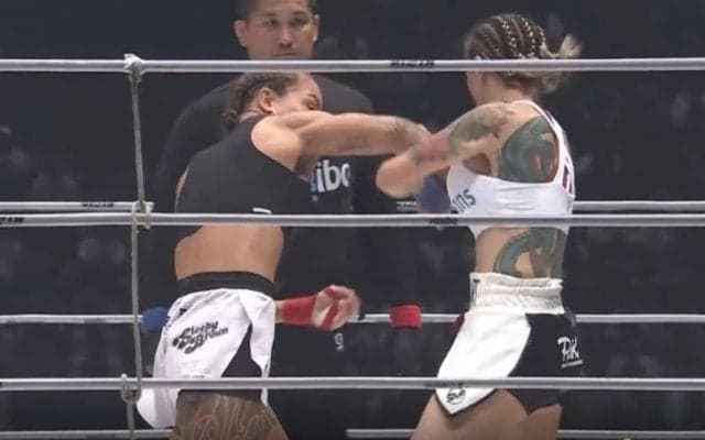 「バキって音がした」女子OFGで鼻が折れ曲がる衝撃KO！　戦慄の右に「鼻が…鼻が折れている！」解説席も騒然