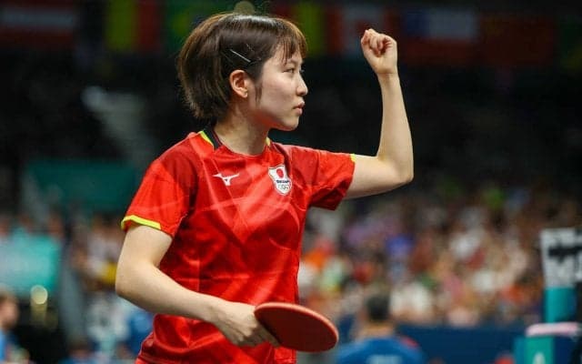 平野美宇、香港選手にストレート勝ちで3回戦進出　第1ゲームはデュースの攻防制す、“異質ラバー”のインド選手と対戦へ【パリ五輪2024】