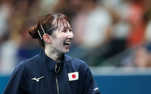 早田ひな、“エース”がアフリカ女王とのサウスポー対決制す　2ゲーム連続デュースを制し3回戦進出【パリ五輪2024】