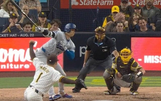 どんだけ曲がるんだよ！ 松井裕樹、進化した“魔球”がエグすぎる　大谷を三振に仕留めた“変化量の大きいスライダー”が話題に「完成したか」「完全に無双できる」