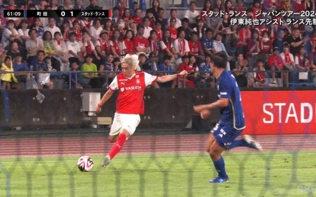 伊東純也の“神クロス”がエグすぎる！「横回転が綺麗」「また日本代表で見たい」黄金の右足で町田守備陣を無力化した瞬間