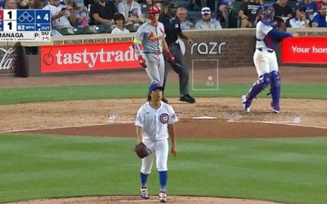 何が起きたか分からない… 今永昇太、絶妙すぎる“魔球”で異変が起きた…！？ ヌートバーの動きがおかしくなる「手が出ない」「侍戦士対決アツいな」