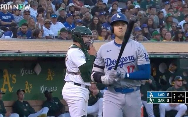大谷翔平がキレた？ 疑惑の判定後に見せたリアクション ファンも不満「は？入ってないやろ？」「厳しいとかではなくてこれはボール」