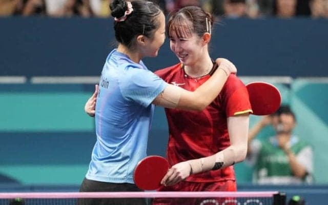 「私に勝った相手はそれだけ…」銅メダルの早田ひなにシン・ユビンが抱擁した理由「私ももっと心が強い選手に」【パリ五輪】