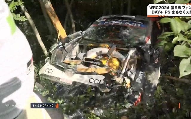 何回転したんだ！？ 23歳の天才ラリードライバーが“大誤算の”横転アクシデント 「これは避けれない」「なんやその石」実況＆ファン愕然の瞬間
