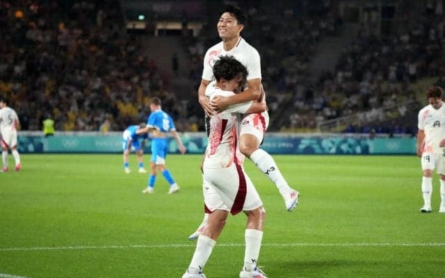 パリオリンピック男子サッカー日本代表「激闘の記録」PHOTOギャラリー40枚　グループリーグ第3戦イスラエル戦　藤田譲瑠チマの展開からエース細谷真大が決勝弾、79分投入の2人が決めた！