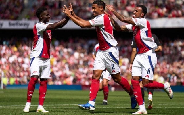 センターバックコンビ弾でアーセナルがリヨンに快勝、プレミア開幕に弾み【プレシーズンマッチ】