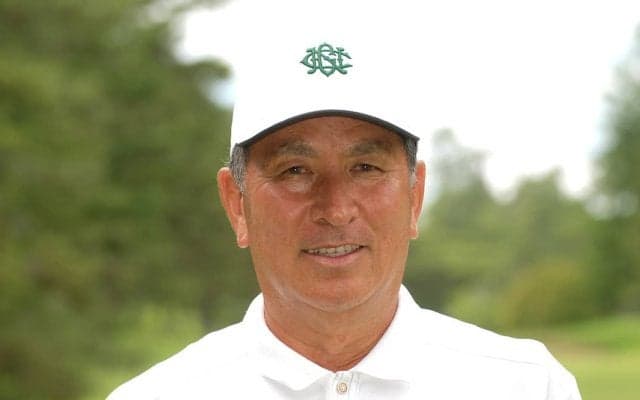 水巻善典、アゴの高いバンカーは右肩が下がらないように構える