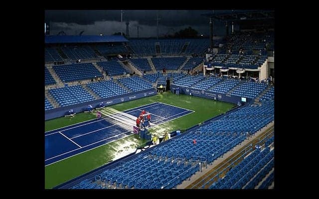  全米OP前哨戦 アルカラス戦ら順延に 