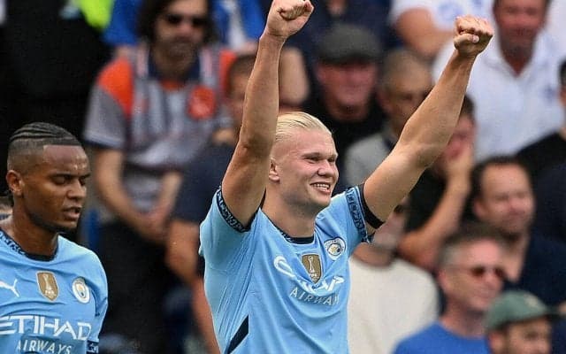 ハーランドがチェルシー戦決勝点でシティ通算100戦目を自ら祝う…得点関与数は試合数上回る驚異の数字に