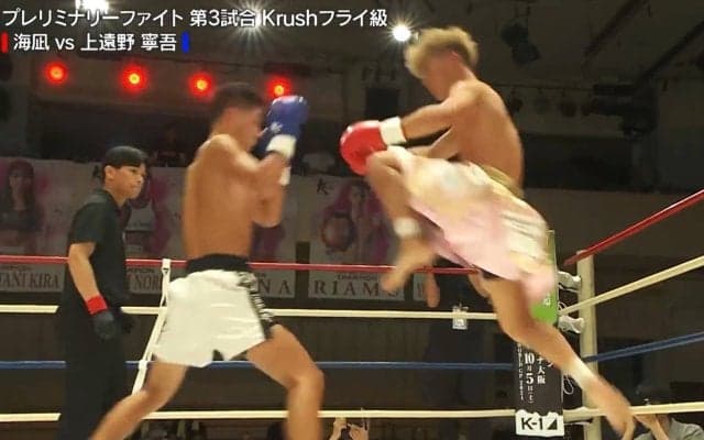 あまり見たことない衝撃ダウンが話題 飛びヒザを“一撃”で…芸術的な「迎撃カウンター」に騒然