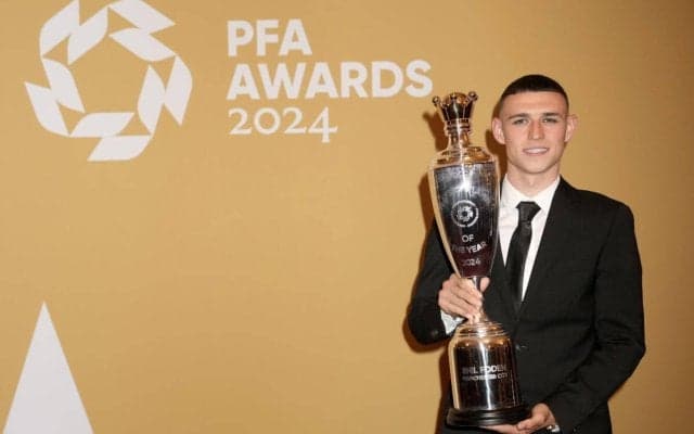 フォーデンがPFA年間最優秀選手にも輝き個人3冠達成！ ベストイレブンではアーセナルから最多5選手