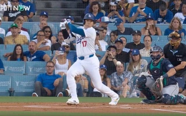 もはや意味不明… 大谷翔平が「天才すぎる」 あっさり技アリの“流し打ち”を決める「ヒット打てば良いんだろ？」