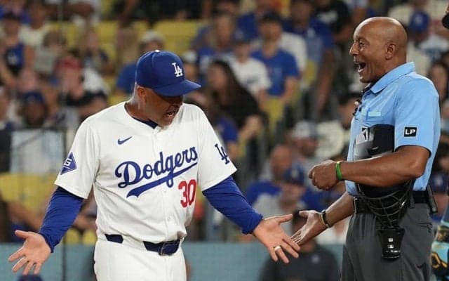 ド軍右腕ブチギレ　監督も不満隠さず登場…球場騒然の疑惑の判定が「MLBで最悪の審判」