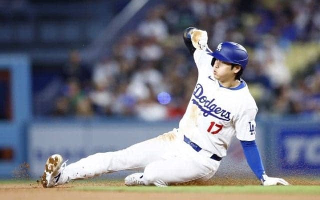 大谷翔平、自身初のシーズン40盗塁達成！「40-40」へあと1本塁打！史上最速での“偉業”確実　本拠地のファンは大興奮