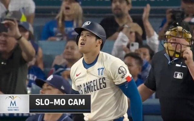 大谷翔平、41号アーチ“確信”直後に「悪い顔してる」 一瞬ニヤリ… イタズラな表情にネット騒然「たまにこういう顔する」
