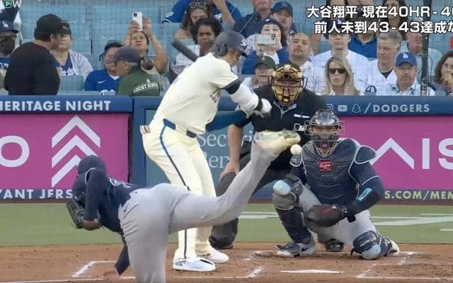 大谷翔平が「完全復活？」 狙い撃ちした“高速打球”が相手野手の頭上を通過した瞬間「飛んだな…」