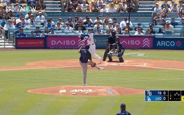 昨日のホームランよりデカい！ 大谷翔平の110m大飛球に球場どよめき まるでHR“のような”光景も話題に「いきなり行ったかと思ったわｗ」