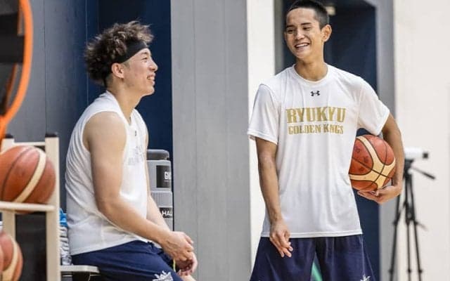 開志国際の平良宗龍がB1琉球の練習に参加「学んだことをしっかり伝えていきたい」