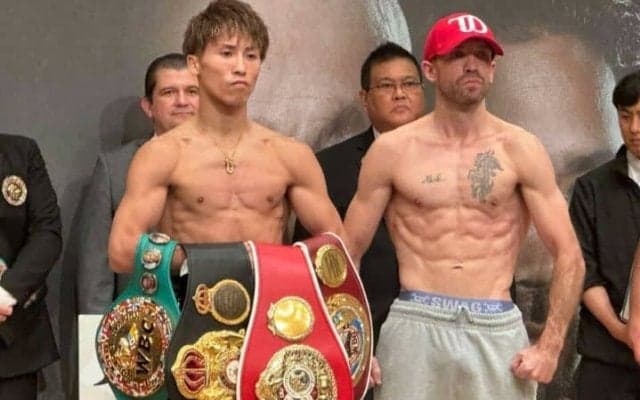 井上尚弥、“無駄なし”のバキバキ肉体美を披露！ 20秒睨んだ挑戦者ドヘニーと揃って計量一発クリア