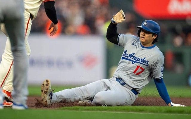 大谷翔平、自身2度目の1試合3盗塁　46盗塁目で45-45に王手…50-50も射程圏内