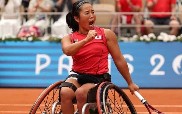 上地結衣、絶対女王を逆転で下して涙の金メダル！日本人初となる単複2冠達成の快挙[パリパラリンピック]