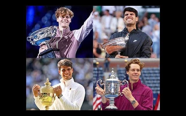  シナーとアルカラス 四大大会独占 