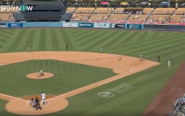 球場騒然… 大谷翔平、46号特大弾が「一瞬消えた」 速すぎて見えない“弾丸ライナー”が「どこに飛んだか分からない」