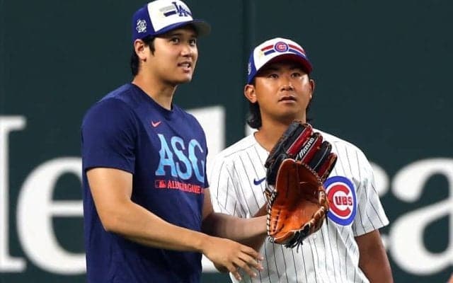 「素敵な瞬間だ」「ほっこりする」大谷翔平vs今永昇太の日本人対決直前に見られた“挨拶シーン”に米メディアが続々注目