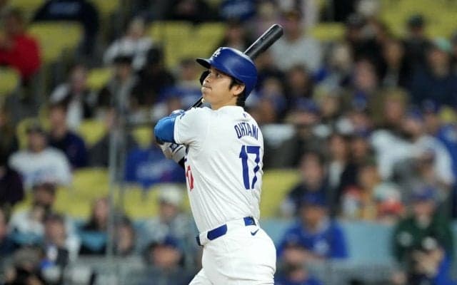 大谷翔平が自己新47号アーチで「47-47」達成 打球速度190キロ超の弾丸ライナーでアジア選手最多本塁打に並ぶ