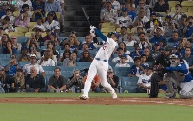 まさに弾道！大谷翔平の47号弾丸ライナーに解説陣も騒然「突き刺さってますよ」「ぎゅんぎゅん伸びてった」