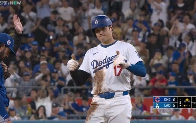 大谷翔平、48盗塁に相手内野手も「マジかよ！」呆然のリアクションにファンも思わず同情「ガッカリしてた」