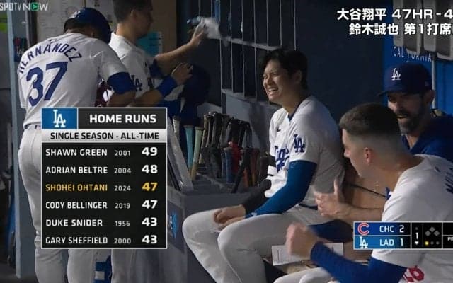 「バキューンっ！」大谷翔平、47号の打音がヤバい！これぞ“弾丸”の快音にファン騒然「めっちゃええ音！」